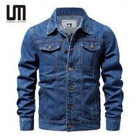 Ventes de liquidation Liu Ming, vente en gros, mode automne, vêtements décontractés pour hommes, streetwear, veste en jean grande taille, manteau en jean bleu