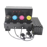 UV4 + 4 avec cartouches d'alarme et d'alimentation pour cartouche d'encre de recharge d'imprimante XP600 I3200 pour impression UV