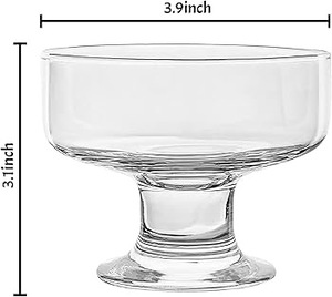 Bols à dessert en verre, <span class=keywords><strong>mini</strong></span> coupes à pudding, petits bols à glace, coupes à dessert en verre sur pied, parfaites pour les cocktails, les fruits, les salades, les noix - Product Image 6
