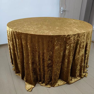 Premium Velvet Table Cover Washable Fabric Wrinkle Resistant 120inch Round <strong>Tablecloth</strong> for Banquets Weddings <strong>Parties</strong> - Product Image 4