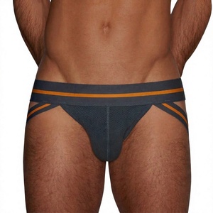 Slip da <span class=keywords><strong>Uomo</strong></span> con Logo Personalizzato, Intimo Traspirante in Rete, Jockstrap in Tessuto Lavorato a Maglia, Etichetta Personalizzata Ecologica, Confezione S-5XL - Product Image 1