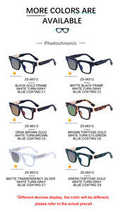 Gafas <span class=keywords><strong>de</strong></span> <span class=keywords><strong>Sol</strong></span> Partagas con Marco Cuadrado y Logotipo Personalizado <span class=keywords><strong>de</strong></span> Diseñador <span class=keywords><strong>de</strong></span> Moda, Fotocromáticas, Anti Luz Azul, UV400 <span class=keywords><strong>para</strong></span> Hombre - Product Image 6