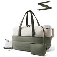 Sac de sport compact LOVEVOOK pour femme avec grande poche pour gourde, sac de voyage week-end avec compartiment à chaussures
