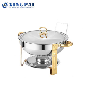 Calentador de Alimentos de Acero Inoxidable XINGPAI, Precio de Fábrica, 4.5L, Plateado, Diseño Redondo de Lujo, para Catering - Product Image 2