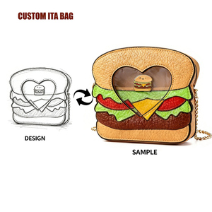 Bolso Ita Personalizado, Servicio de Diseño de Color y Material Personalizados, Accesorios, Bolso Ita con Estampado de Huellas, Bolso de Mano de Gamuza Marrón - Product Image 1