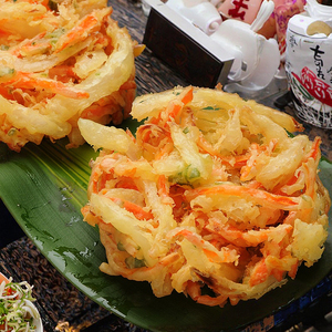 Vente en gros <span class=keywords><strong>de</strong></span> nourriture japonaise friture profonde Yasai Kariage pré-frit surgelé Tempura légumes tarte collation pour restaurant - Product Image 1