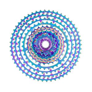 ZTTO SLR2 Rainbow <span class=keywords><strong>11</strong></span> vitesses <span class=keywords><strong>11</strong></span>-52T <span class=keywords><strong>Cassette</strong></span> UltraLight 380g CNC roue libre <span class=keywords><strong>vtt</strong></span> 11S pignons pour pièces de <span class=keywords><strong>VTT</strong></span> à large rapport - Product Image 4