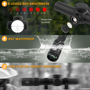 Focuhunter nuevas miras telescópicas LPVO 1-10X28 SFP iluminación roja táctica 1200G alcance a prueba de golpes IP67 Vista de caza - Product Image 4