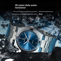 Montre Homme Ultra-Fine Double Affichage de la Date en Acier Inoxydable Étanche Tendance Nouveau Modèle Quartz Meilleure Vente Diffusion en Direct