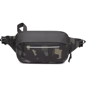 Men Fanny Pack Waist Bag Chest bag Sports Jogging Hiking Fishing Waterproof Reflective Strap Fashion Large Capacity OEM