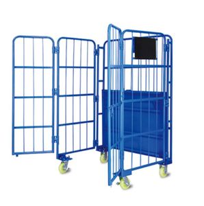 Magazijn Supermarkt Lading Opslag Stalen Rolkooi <span class=keywords><strong>Pallet</strong></span> Logistieke Kar Hand Duwwagen Met Castor Wielen - Product Image 3