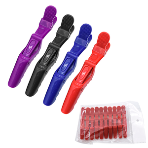 Salon de <span class=keywords><strong>coiffure</strong></span> pince à cheveux alligator en plastique 10 pièces <span class=keywords><strong>coiffure</strong></span> pinces colorées outils de teinture de salon - Product Image 6