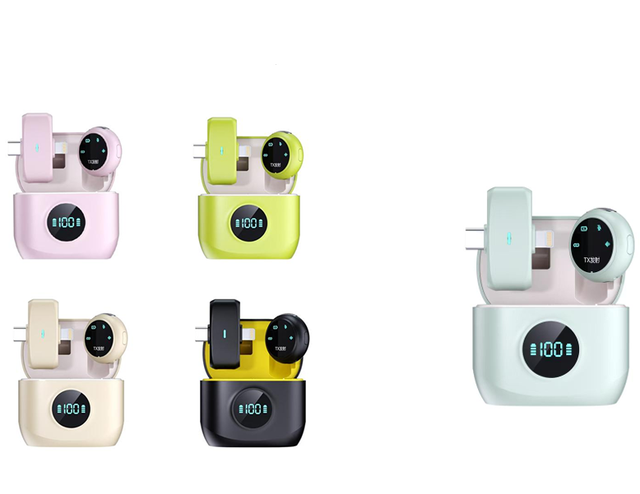 Custom Color USB-C Compatible Wireless Dynamic Microphone for Mobile Phone /Android/PC/laptop 48KHz/24Bit Mini Lapel Mic