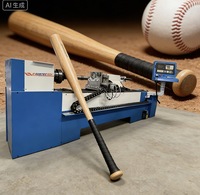 Torno CNC para Madera para Fabricación de Bates de Béisbol, Precortador Profesional, Máquina Automática para Hacer Bates de Béisbol