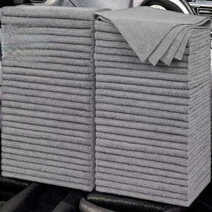 ผ้าไมโครไฟเบอร์เนื้อนุ่มพิเศษ ขนาด 16x16 นิ้ว ซับน้ำเร็ว ไม่เป็นขุย สำหรับทำความสะอาดบ้านและรถยนต์ ผ้าอเนกประสงค์ - Product Image 4