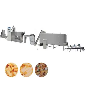 Fried Potato Flour Starch 2D 3D Snack Pellet Equipment Slanty Snacks Making Corn Chips Machine Plant