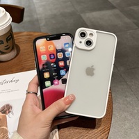 Coque de téléphone en TPU bicolore mate pour Apple iPhone 13 11 12 Pro XR XS, coques transparentes de luxe, protection de l'appareil photo