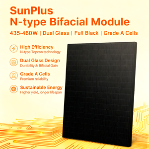 Panneau solaire monocristallin en silicium SUNPLUS de type N bifacial à double vitrage 585W, efficacité de 23,6%, cellules de 156,75 mm pour charge de neige - Product Image 2