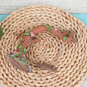 Ornement de micro-paysage en résine, décoration de <span class=keywords><strong>jardin</strong></span> <span class=keywords><strong>secret</strong></span>, hibou sur balançoire d'arbre - Product Image 4