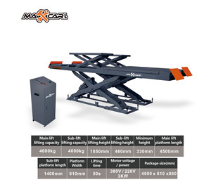 Paquete Compacto de Alineación para Taller: Alineador de Ruedas 3D de Pared con Elevador de Coches de Doble Tijera de 4 Toneladas para Espacios Reducidos AQ-7040comb - Product Image 4