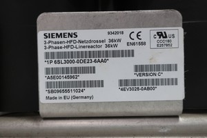 6SL3000-0DE23-6AA0 ซินามิกส์ ไลน์ รีแอกเตอร์ 3 เฟส 36 กิโลวัตต์ พีแอลซี - Product Image 4