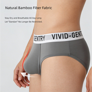 Slip da Uomo in Fibra di Bambù a Vita Bassa, con Ampia Tasca a U, Doppio Strato Traspirante, Sexy, per Giovani, Vendita all'Ingrosso - Product Image 4