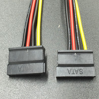 4 Pin Molex to 2 SATA Power Adapter Cable Dual SATA Splitter Cable 20cm for HDD SSD PC