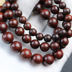 Pulsera de palisandro indio con cuentas redondas de 10 mm, 22 piezas, joyería budista para rezar, para mujer - Product Image 4