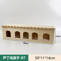 Cachette en bois durable pour petits animaux de compagnie Maison de hamster Cabane de cochon d'inde avec décor de lit pour lapin Rat Autres animaux de jardin