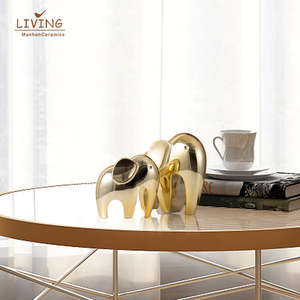 Intérieur moderne nordique Table salon luxe or luxe céramique ornement éléphant Art Statue Animal décoration de la maison - Product Image 3