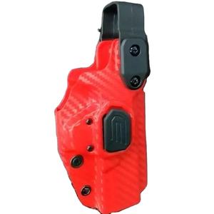 ब्लूटैक हॉट सेलिंग कार्बन फाइबर ड्यूटी लेवल 3 आउटसाइड वेस्टबैंड गन होल्स्टर विद थंब क्विक रिलीज़ बटन रेड - Product Image 1