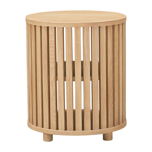 Vintage Bamboo Design Large Round <strong>Bedside</strong> <strong>Table</strong> With Wheels Wooden <strong>Slim</strong> Tall <strong>Bedside</strong> Laptop <strong>Table</strong> - Product Image 5