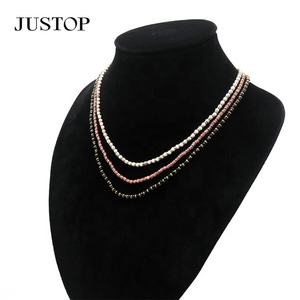 Collar de Cadena de Eslabones de Acero Inoxidable Vintage de Diseño con Piedra Natural, Gargantilla Dorada, Moderno, Ecológico, Unisex, al por Mayor - Product Image 1