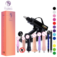 Dildo con Cabeza Reemplazable y Vibrador Automático con Movimiento de Empuje, Juguete Sexual Femenino, Vibrador Estirable para Estimular la Vagina