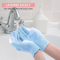 Gants de Douche Exfoliants Double Face Multicolores pour Éliminer les Peaux Mortes, Gant de Toilette Corporel Nettoyant, Accessoires de Bain pour Massage Beauté et Spa
