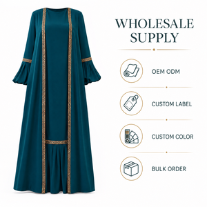 <span class=keywords><strong>Abaya</strong></span> con Paillettes 2026, Vestito Musulmano da Donna, Abbigliamento Islamico, Kimono <span class=keywords><strong>Abaya</strong></span> - Product Image 4