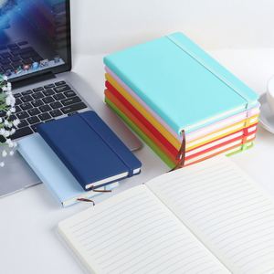 Carnet de notes A5/A6 en cuir PU coloré, couverture rigide, personnalisable avec logo, durable, reliure cousue, élastique, pour bureau et école - Product Image 2
