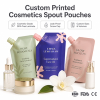 Sachet Doypack en plastique imprimé sur mesure avec bec verseur pour recharge de shampoing, crème, cosmétiques, et emballage de liquides pour kit de voyage, vente en gros