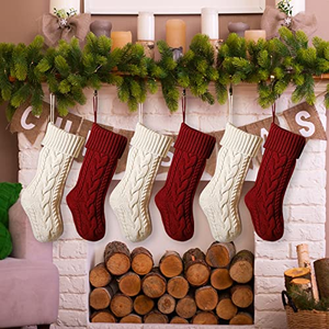 Chaussettes de Noël en gros, grande capacité, 46 cm, tricotées, pour décorations de Noël - Product Image 4