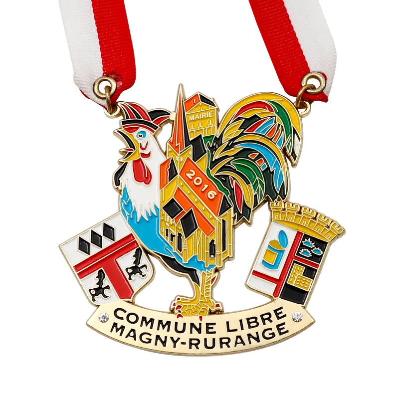 ميدالية مخصصة صيفية للرياضة المتعة ماراثون ركض كرنفال فردية غير منتظمة الملمس