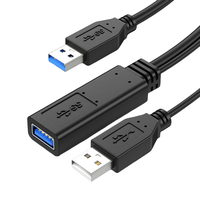 Premium 10M/20M/25M/30M USB 2.0/3.0 câble d'extension connecteurs métalliques nickelés Durable M F USB imprimantes Scanners tresse