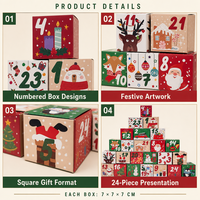 Boîte cadeau de Noël avec calendrier numéroté pour les cadeaux de saison des fêtes