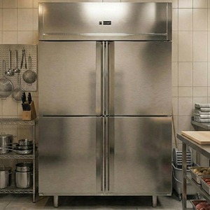 Réfrigérateur commercial à quatre portes, réfrigérateur commercial à portes en acier inoxydable, congélateur vertical commercial - Product Image 1