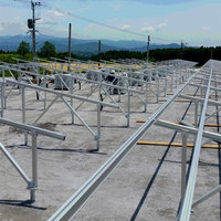 Système de montage au sol pour panneaux solaires photovoltaïques en acier anodisé, en promotion