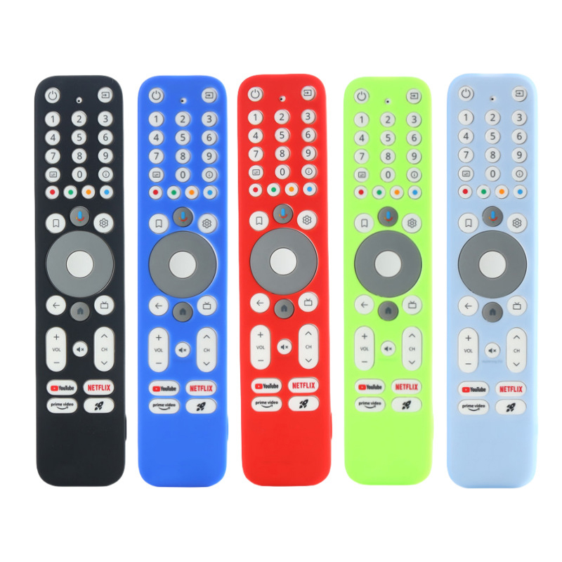 Paquete De 2 Fundas De Silicona Para Control Remoto Roku Azul Y Púrpura