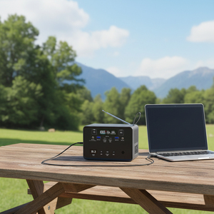 สถานีไฟฟ้าพกพา Lifepo4 พร้อมวิทยุ FM ความจุ 89.6Wh 28000mah ชาร์จเร็ว 100W พาวเวอร์แบงค์พร้อมเต้ารับ AC 100W สำหรับเครื่องจักร - Product Image 1