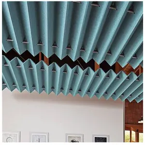 Ev ofis PET askıya akustik levha kitleri ses geçirmez tavan Polyester akustik paneller