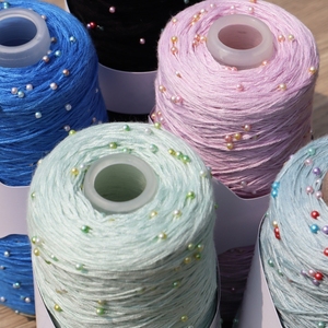 Filo di Cotone Mercerizzato a 6 Fili, Filato di <span class=keywords><strong>Lana</strong></span> Fine per Uncinetto, Filo per Perline, Filo per Lavori a Maglia Fai-da-Te - Product Image 4