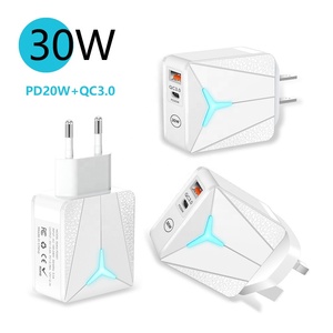 A Mazon US/EU/UK 30W <span class=keywords><strong>Cargador</strong></span> rápido QC 3,0 <span class=keywords><strong>Cargador</strong></span> rápido de pared USB <span class=keywords><strong>Tipo</strong></span> C PD 20W Carga rápida para Iphone/<span class=keywords><strong>Huawei</strong></span> Xiaomi/android - Product Image 2
