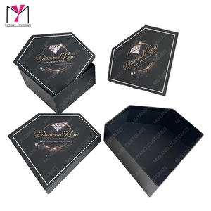 Caja de Regalo Hexagonal de Cartón Rígido MUYANG, en Oferta, con Impresión de Logotipo en Lámina, para Empaque de Extensiones de Cabello de Lujo - Product Image 6